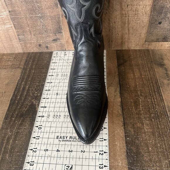 Dan Post 110 J Black Western Extra Wide Cowboy Boots Mens 9 EW - Picture 5 of 12